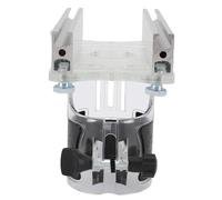 Garsent Base per Fresatrice per Legno Trasparente da 65 Mm - Staffa per Scanalatura 2 in 1 per Fresatrice per Legno, Base Fissa e Ad Immersione in Lega di Alluminio e Acrilico, Limitatore di