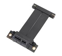 Garsent Cavo Riser PCIE 4.0 X1, Cavo Riser GPU Doppio Ad Angolo Retto da 90 Gradi per Scheda Audio, Trasferimento Ad Alta velocità, Flessibile per Spazi Compatti, Installazione Portatile