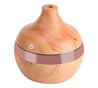 Garsent Diffusore di legno, umidificatore di fragranze di olio USB da 300 ml Umidificatore che cambia colore a LED Grana del legno per yoga, salone, spa, soggiorno