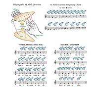 Garsent Flauto Ocarina in Ceramica a 12 Fori con Cordino e Spartito Musicale - Meraviglioso Amante e Studente di Musica (Bambù)