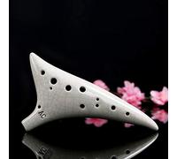 Garsent Flauto Ocarina in Ceramica a 12 Fori con Cordino e Spartito Musicale - Meraviglioso Amante e Studente di Musica (WHITE)