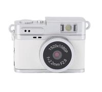Garsent Fotocamera Digitale retrò Piccola Videocamera Portachiavi 1080P 2MP 4 Filtri Flash LED Esploratori/Studenti/Adolescenti Batteria agli Ioni di Litio//1pz (White)