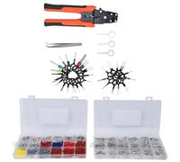 Garsent Kit Connettori a 26 Pin con Pinza a Crimpare 844 Pezzi, Terminali per Cavi Non Isolati 1/1,5/1,8/2,2/2,8/3,5 Mm Pin a Crimpare Set di Connettori Elettrici Automobilistici per Cablaggio Auto