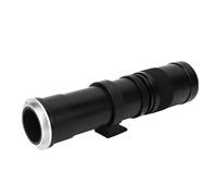 Garsent Lente Teleobiettivo della Fotocamera, Obiettivo RF F8.3 a F16 da 420mm a 800 Mm Focus Manuale MF Zoom Lens, Trasmissione Ad Alta Luce, Lenti della Fotocamera SLR per la (BLACK)