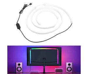 Garsent Luce a Strisce LED per PC RGB, Retroilluminazione a LED SYNC SYNC per Display Desktop da 49 Pollici, 16 Milioni di Colori, Sincronizzazione del Ritmo Musicale USB Schermata del