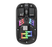 Garsent Mouse da Gioco Wireless, Mouse Ottico a 2 modalità 2.4G BT 5.0, Mouse per Computer Ricaricabili Ultrasottili RGB, Mouse Ergonomico per Laptop Tablet PC, Trasparente (BLACK)