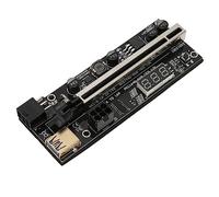 Garsent PCIe Express Extender, PCI Express da 1X a 16X Extension Cable Risers Scheda Grafica di Mining, USB 3.0 Doppio Sensore di Temperatura a 6 Pin Compatibile con Lo Slot PCIe 1X, 4X