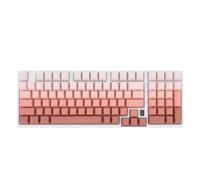 Garsent Tastiera Meccanica Wireless, Connessione Cablata Bluetooth 2.4G 3 in 1 Interruttori Blu PCB Sostituibili a Caldo 15 Tasti PBT Bicolore Retroilluminati RGB Retroilluminati Design (Rosa Bianco)