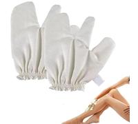 Garshana Guanti di massaggio di seta grezza, guanti esfolianti doccia di seta, guanti Scrub del corpo profondi per doccia da bagno, guanti da bagno Guanti per il corpo e viso 2Pz