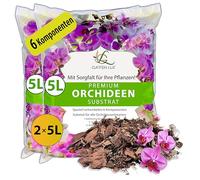 Garten Lux Terriccio per orchidee, 10 litri, 6 componenti, substrato per orchidee per una crescita sana e una cura ottimale delle piante di orchidea per tutti i tipi di orchidee