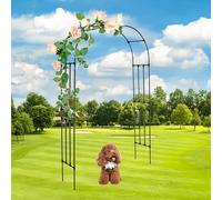 Gartenbogen 150 - Arco a traliccio per piante rampicanti, pergolato per rose, pergolato per matrimoni, giardino e balcone, 150 x 240 cm, colore: nero