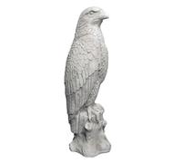gartendekoparadies.de Adler - Statua dell'aquila reale, statuetta in pietra di cemento bianco, grigio, antigelo per esterni, altezza 55 cm, 16 kg