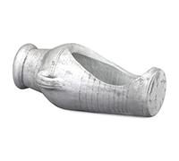 gartendekoparadies.de Anfora come fioriera in pietra, altezza 23 cm, 5 litri, 12 kg, grigio, resistente al gelo per esterni