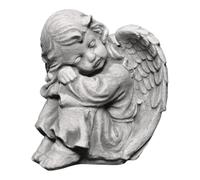 gartendekoparadies.de Angelo addormentato a forma di angelo di trincea grigio pietra antigelo per esterni, altezza 23 cm, 6 kg