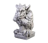 gartendekoparadies.de Gargoyle - Gargoyle con spada in pietra, altezza 39 cm, 19 kg, colore: Grigio