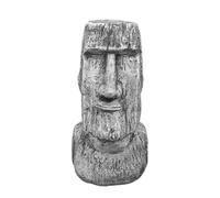 gartendekoparadies.de Moai - Statue in pietra dell'Isola di Pasqua, altezza: 41 cm, 16 kg, colore: Grigio, resistente al gelo in pietra per esterni