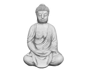 gartendekoparadies.de Modello di punta massiccia Buddha di pietra di colore grigio pietra monaco ghisa frostfest