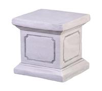 gartendekoparadies.de Piccolo basamento quadrato - Basamento in pietra - Altezza: 20 cm - Superficie a terra: 20 x 20 cm - 13 kg - Grigio - Resistente al gelo - Per l'esterno