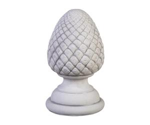 gartendekoparadies.de Pigne, base rotonda, H. 36 cm, Ø 21 cm, 18 kg, grigio, resistente al gelo in gres porcellanato per esterni, SA1752