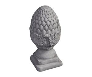 gartendekoparadies.de Pigne, statuetta in pietra di noce, altezza 32 cm, 9 kg, grigio, resistente al gelo in pietra per esterni