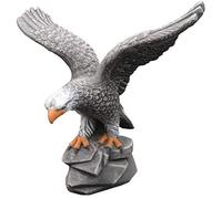 gartendekoparadies.de Solid stone - aquila uccello aquila reale, altezza 32 cm, larghezza 35 cm, ingombro 13 x 9 cm, peso: 5 kg, in pietra colata, resistente al gelo (multicolore)