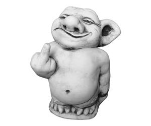 gartendekoparadies.de Solido Pietra Troll GNOME Goblin in Pietra Artificiale per l'inverno Decorativo Spazio del Giardino Elemento