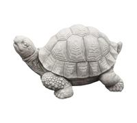 gartendekoparadies.de Statuetta a forma di tartaruga, in pietra, altezza 14 cm, 5 kg, colore grigio, resistente al gelo, per esterni