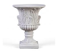 gartendekoparadies.de Vaso per fiori in pietra, alto 46 cm, anticato, per giardino e terrazza, resistente al gelo fino a -30°C, 7 litri