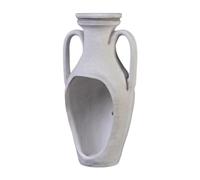 gartendekoparadies.de vaso per fioriera anfora, lunghezza 60 cm, larghezza 30 cm, altezza: 29 cm, 7 litri, grigio, peso 15 kg, in pietra colata, resistente al gelo