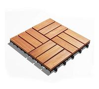 Gartenfreude Piastrelle in Legno di Acacia, Resistenti alle intemperie, Facili da posare, 10 Pezzi, 30 x 30 cm (Circa 0,9 m2)