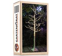 GARTENPIRAT albero betulla 180 cm 160 micro LED bianco caldo timer esterni