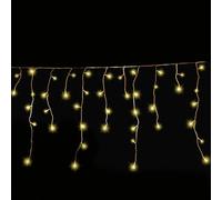 Gartenpirat catena luci pioggia ghiacciata 480LED-12m timer luce bianca calda