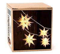 GARTENPIRAT catena luminosa 18 stelle LED luce bianca calda 8,5m timer interni ed sterni