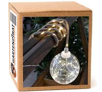 Gartenpirat palla trasparente Natale corda di canapa luci LED batterie Timer