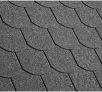 Gartenpirat Tegole bituminose a coda di castoro nere 2 m² Tegole per casette da giardino, ripostigli, gazebo e tettoie