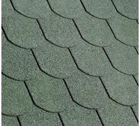Gartenpirat Tegole bituminose a coda di castoro verdi 1 m² Tegole per casette da giardino, ripostigli, gazebo e tettoie
