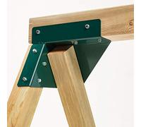 Gartenwelt Riegelsberger Connettore universale per altalena premium per legno squadrato 70-125 mm in acciaio verde verniciato a polvere