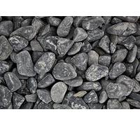 Gartenwelt Riegelsberger Nero Ebano ghiaia decorativa nera profonda ghiaia da giardino, colore antracite, grigio scuro, ghiaia decorativa per laghetti, ciottoli, sentieri da giardino, sacco da 25 kg,