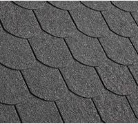 Gartenwelt Riegelsberger Premium Scandole bituminose a coda di castoro nere 3 m² (21 pezzi) Scandole per tetti con inserto in fibra di vetro