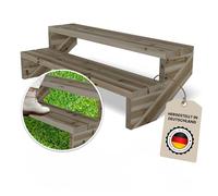 Gartenwelt Riegelsberger Scala per terrazze, larghezza 120 cm, scala con 2 gradini, altezza piano 38 cm, legno massello di pino impregnato in autoclave, set completo di guance, assi e viti