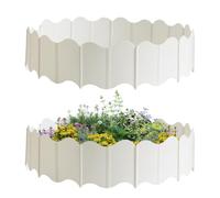 Gartenzaun - ABS 16cm 20 Stück Dekorative Garteneinfassung | Form Rasenkante Kunststoff Steckzaun | Outdoor Beet Begrenzung Für Garten Rasen Terrasse Gehweg Blumenbeet Landschaft