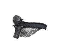 Garter Da Pirata Accessorio Per Costume Da Adulto In Pizzo Nero