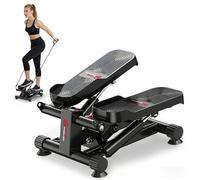 GartistGo Mini stepper idraulico con fasce di resistenza - Portata fino a 140 kg, silenziosa macchina step con funzionamento e intensità regolabile per tutto il corpo