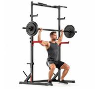 GartistGo Rack da Squat Multifunzione con Barra per Trazioni, Supporto Regolabile Completo, Portata 300 KG, Gabbia in Acciaio Resistente per Allenamento di Forza a Casa