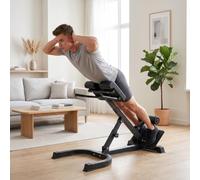 GartistGo Sedia romana iperestensione pieghevole regolabile, panca da sollevamento pesi a 5 angoli e 8 altezze, panca di estensione lombare, per addominali, schienale, per allenamento fitness a casa