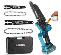 GARTOL Mini motosega a catena da 8 e 6 pollici, 1000 W, senza spazzole con olio automatico, motosega a mano per cesoie da giardino, potatura per legno, compatibile con batteria Makita da 18 V (senza