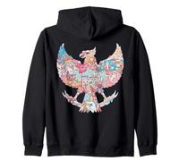 Garuda Flora e Fauna Felpa con Cappuccio