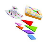 GARVALON 1 set Puzzle Tangram Legno Educativo per Sviluppare Abilità Logiche e Creatività con Scatola per Facile Conservazione