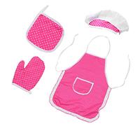 GARVALON 1 set Ruolo Cucina per Completo con Grembiule Cappello e Accessori per Cucinare Giocattoli Educativi per Sviluppo Abilità e Divertimento Insieme