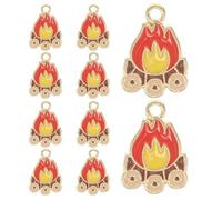 GARVALON 10 pezzi Charms Braccialetti Fuoco Fiammante Ciondoli Gioielli DIY Resistenti Pendenti Versatili per Collane Bracciali e Orecchini Design Creativo e Duraturo